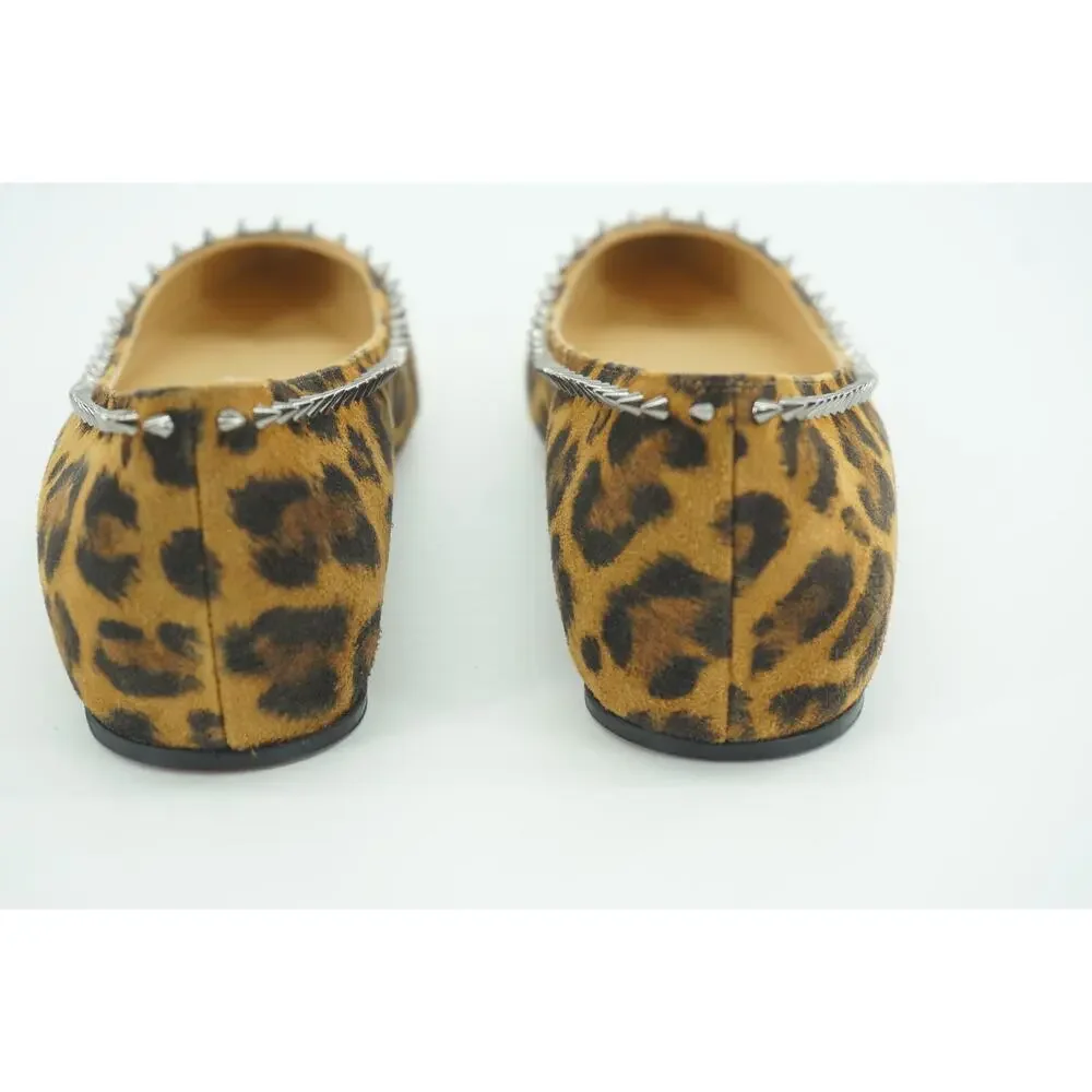 Christian Louboutin Leopard Print Anjalina Pointed Toe Flats